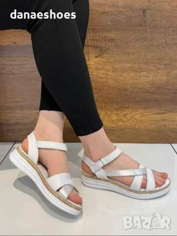 Дамски сандали от естествена кожа с мека стелка , снимка 1