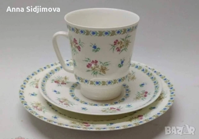 Руски порцелан ЛФЗ троен сет , снимка 2 - Сервизи - 51228824