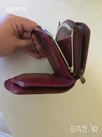 Портфейл естествена кожа 20 лв бордо, снимка 6 - Портфейли, портмонета - 49660060