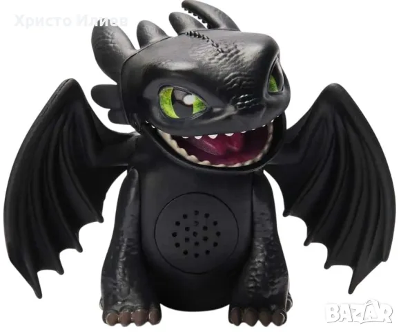 Интерактивен мини дракон DreamWorks Dragons Toothless с 25 звука, снимка 3 - Фигурки - 56237116