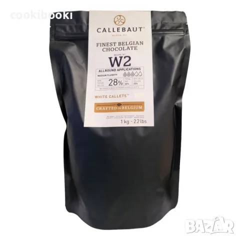 Шоколад на калети Callebaut - бял шоколад 1 кг, снимка 1