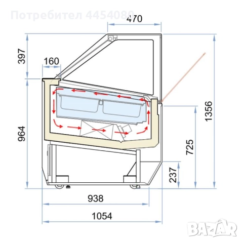 Професионална витрина за сладолед 20 x 5 литра, снимка 5 - Хладилни витрини и фризери - 52845423