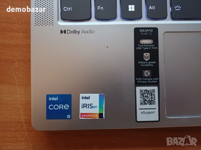 14" FHD IPS Ideapad 5 Core™ i5-1235U/16GB RAM/512GB SSD Nvme-алуминиев, снимка 4 - Лаптопи за работа - 52054939