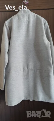 Boohoo сиво дълго отворено сако, снимка 2 - Сака - 55873008