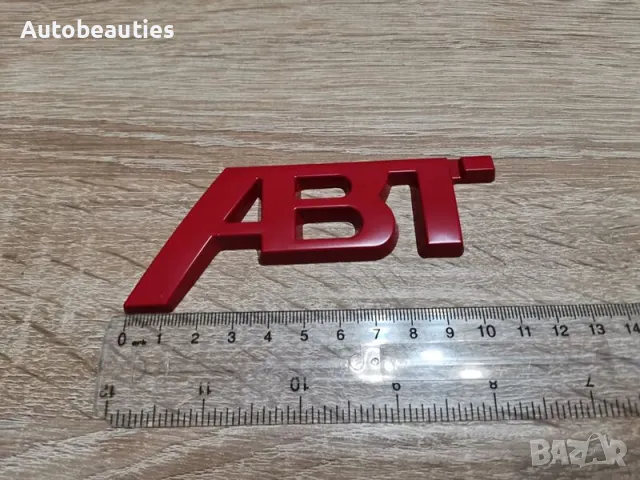 червена емблема Ауди АБТ Audi ABT голям размер, снимка 2 - Аксесоари и консумативи - 49395439