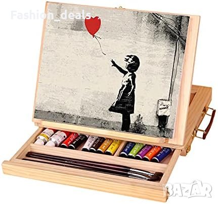 Нов Многофункционален Преносим Дървен Молберт Стойка за Скициране Рисуване , снимка 7 - Други - 42697357