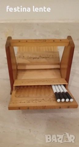 Дървена кутия за цигари, снимка 5 - Антикварни и старинни предмети - 52585288