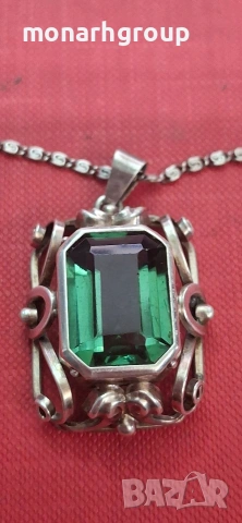 Сребърна верижка с висулка, снимка 2 - Колиета, медальони, синджири - 53872672