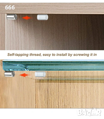 30 броя Щифтове за поддържане на рафтове 7,5 мм с прозрачен неплъзгащ се капак, снимка 6 - Други стоки за дома - 53815413