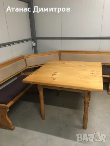 Ъглов диван с маса, снимка 7 - Дивани и мека мебел - 47415281