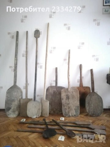 Стари фурнаджийски лопати и дъски за месене на хляб и други. , снимка 2 - Антикварни и старинни предмети - 52320426