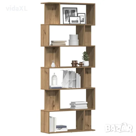 vidaXL Библиотека, дъб артизан, 80x24x192 см, инженерно дърво, снимка 3 - Етажерки - 56148266
