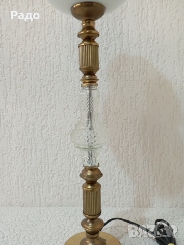 Комплект от две големи месингови лампи - лампа, снимка 4 - Настолни лампи - 44682318