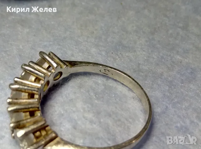 АВТОРСКИ СКЪПОЦЕНЕН СРЕБЪРЕН ПРЪСТЕН СРЕБРО 925 с ПЕЧАТ на БИЖУТЕРА и ФАСЕТИРАНИ СКЪПИ ЦИРКОНИ 50131, снимка 5 - Пръстени - 49876882