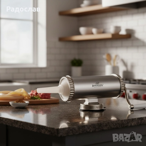 Пълначка за колбаси Bohmann BH 02-750 – Стабилна, удобна и идеална за домашни наденици, снимка 2 - Месомелачки - 52577974