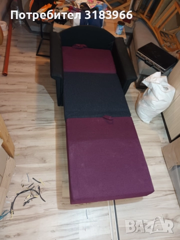 Разтегателен фотьойл легло в лилав цвят чисто нов, снимка 9 - Спални и легла - 52696118