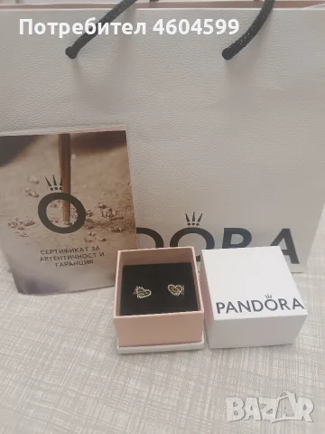 Оригинални обеци PANDORA , снимка 3 - Обеци - 55981032