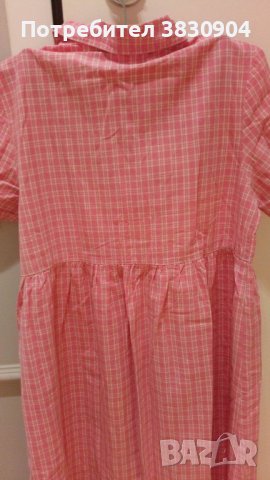 Рокля Benetton size XL, 100% памук, розова, снимка 6 - Детски рокли и поли - 42206756
