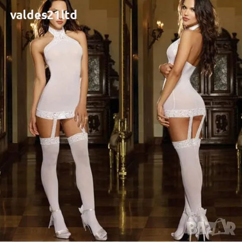 Секси боди с жартиери и чорапи, снимка 3 - Бельо - 33746108