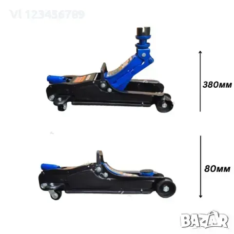 Нископрофилен Крик 2,5 тона 80/380мм HAWEK тип крокодил, снимка 2 - Аксесоари и консумативи - 49742968