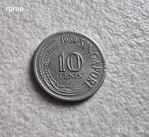 Монети. Сингапур. 10 и 10 цента . 1969 и 2013 година., снимка 5 - Нумизматика и бонистика - 36857233