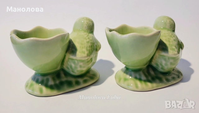 Две винтидж порцеланови чашки/коктиери/ за яйца, снимка 3 - Други ценни предмети - 52437906