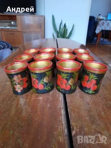 Стара дървена чаша,чаши,хохлома #7