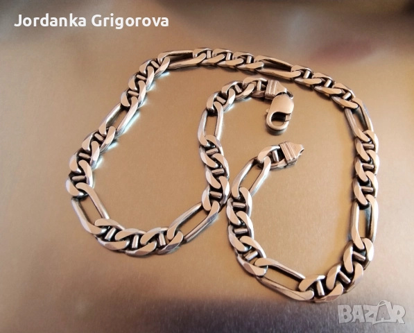 Сребърен синджир - плетка картие - Италиански