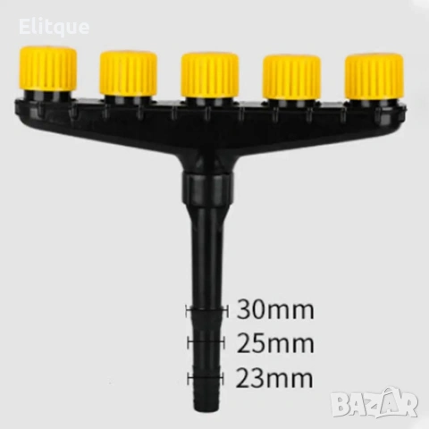 Разпръсквач за маркуч с 5 дюзи – равномерно поливане и универсално почистване, снимка 8 - Други стоки за дома - 53040356