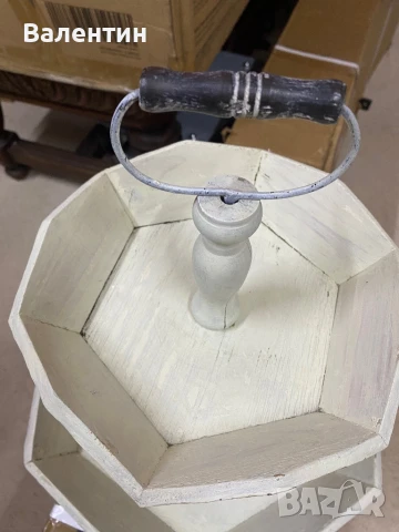 Декоративна дървена саксия, снимка 5 - Градински мебели, декорация  - 50897953