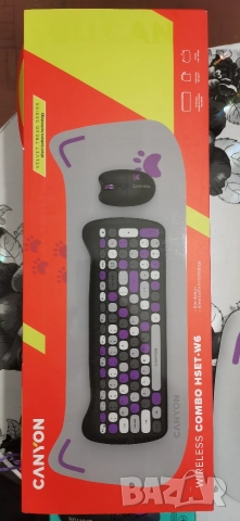 Canyon KITTY Edition. Wireless Combo HSET-W6 клавиатура, снимка 10 - Клавиатури и мишки - 52872842