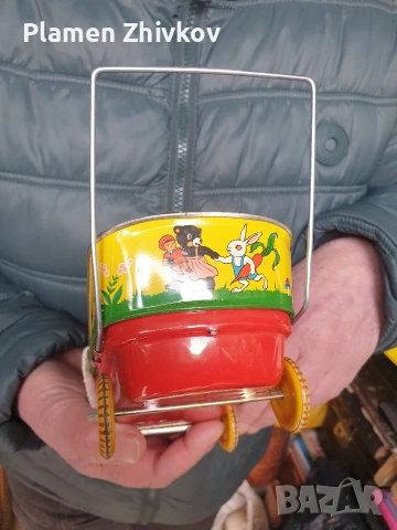 стара метална играчка /кукла в метална детска количка / , снимка 9 - Колекции - 53872323