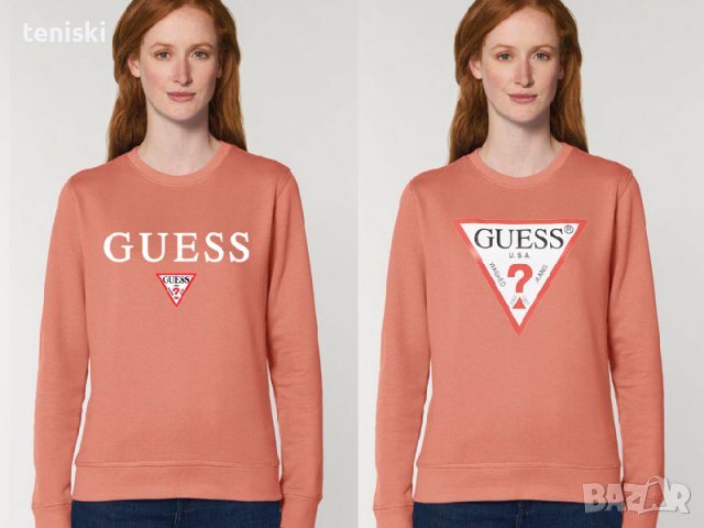 Високо качество!Дамска блуза с дълъг ръкав GUESS принт , снимка 4 - Тениски - 29697668