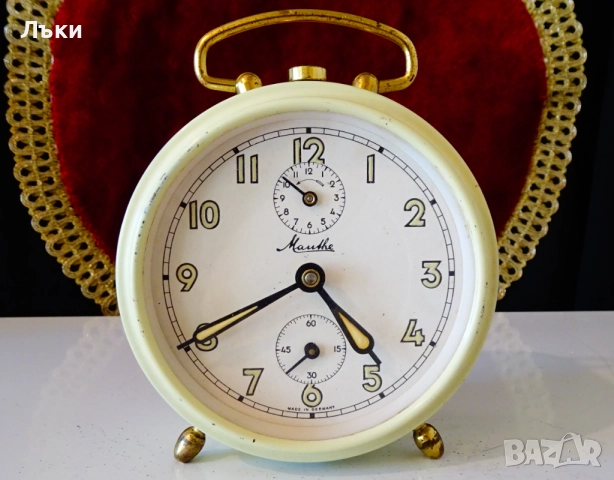 Немски механичен часовник,будилник Mauthe. , снимка 3 - Антикварни и старинни предмети - 51826225