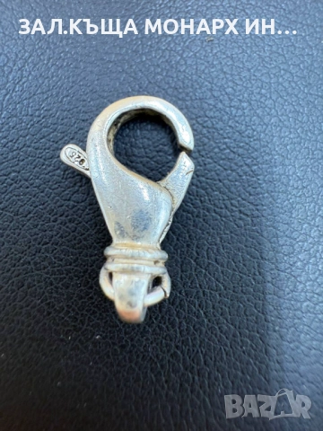 Сребърна закопчалка, снимка 2 - Колиета, медальони, синджири - 51468954