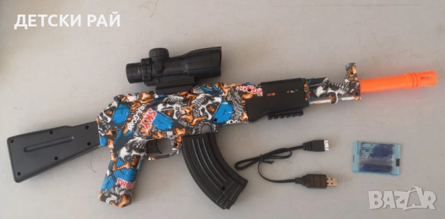 Електрически автомат играчка Гел Бластер с меки топчета, снимка 2 - Други игри - 51027684