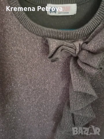 Блестяща рокличка с лакме H&M, подходяща за Коледа, размер 110-116, 5-6 години, снимка 2 - Детски рокли и поли - 52052709
