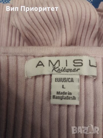 дамска бледо лилава блуза с дълъг ръкав спортно елегантна , снимка 4 - Блузи с дълъг ръкав и пуловери - 35956178