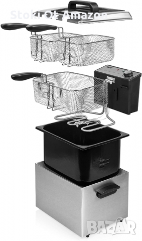 Фритюрник Princess - 3270 Watt, 5 литра, Термостат, 3 Кошнички, Студена зона..., снимка 5 - Фритюрници - 36037047