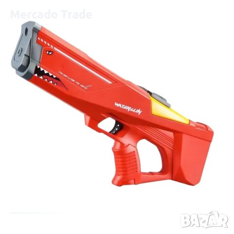 Воден пистолет Mercado Trade, Акула, За деца, 40см., Червен