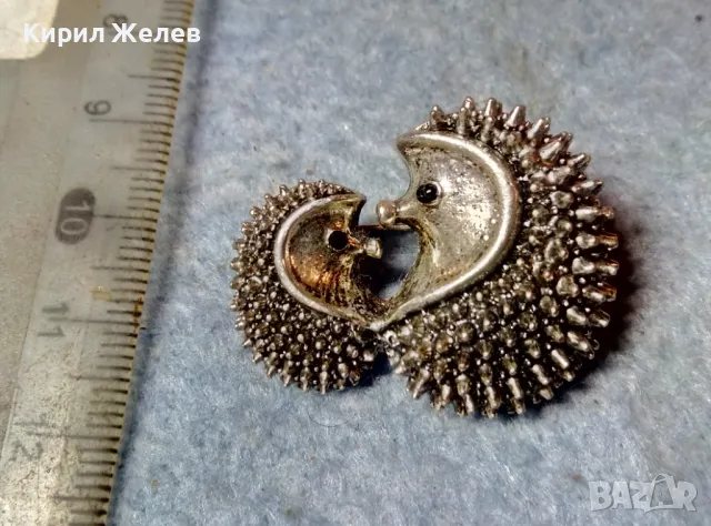 Две СЛАДКИ ТАРАЛЕЖЧЕТА ПОСРЕБРЕНА ФИГУРАЛНА ВИНТИДЖ АРТ БРОШКА 48766, снимка 8 - Други - 48160455