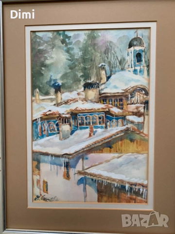 ПАОЛА СТОЕВА акварел/пейзаж, снимка 4 - Картини - 52815433