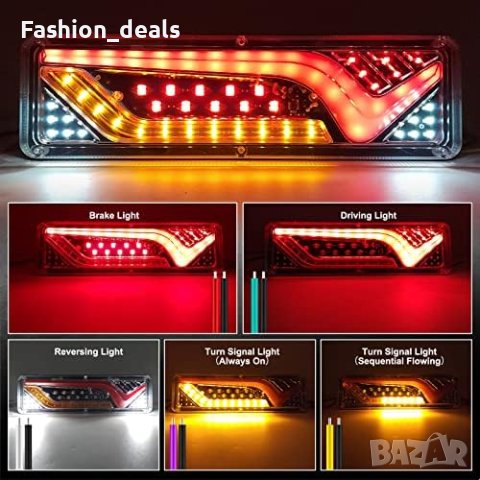 Нови  57 LED задни светлини за камион ремарке трактор 1 чифт, снимка 7 - Аксесоари и консумативи - 41790281