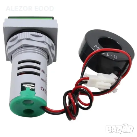 Комбиниран уред амперметър, волтметър и честотомер, жълт дисплей, 4223, снимка 3 - Друго търговско оборудване - 49478480