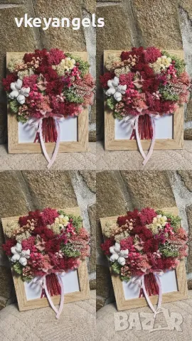 Пано “букет” с естествен скандинавски мъх, снимка 10 - Подаръци за жени - 50188577