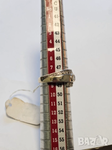 Дамски пръстен, бяло злато 585/14к 3.80гр, снимка 2 - Пръстени - 51531543