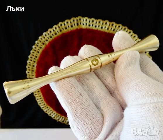 Бронзово чукало за хаван 12.5 см.,маркировка , снимка 4 - Антикварни и старинни предмети - 50786994