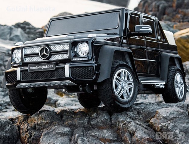 Акумулаторен джип Mercedes G650 Maybach 4X4  12V,MP3, с меки гуми, снимка 6 - Детски велосипеди, триколки и коли - 34850324