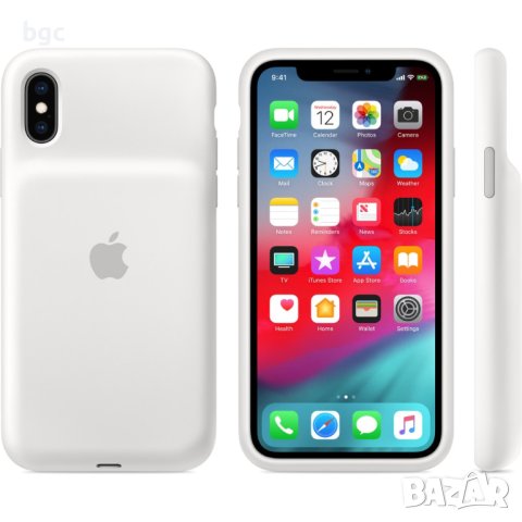 НОВ iPhone XS Smart Battery Case Калъф с акумулатор Apple за , White, снимка 4 - Резервни части за телефони - 44167332