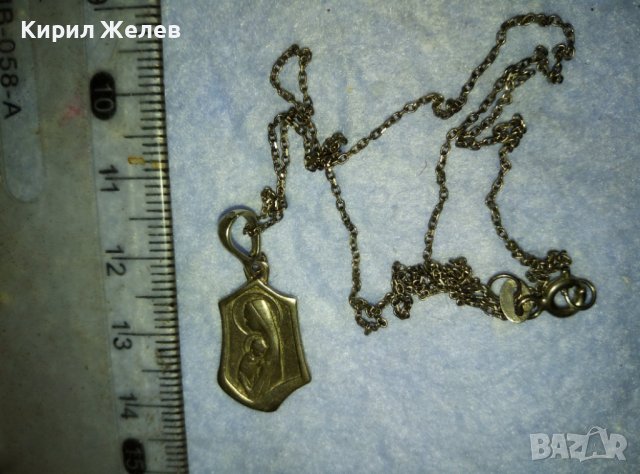 СТАРИ СРЕБЪРНИ КАТОЛИЧЕСКА ИКОНКА и ВЕРИЖКА -с НУЖДА от ЗАПОЯВАНЕ! ОКСИДИРАНО СРЕБРО 925 ПРОБА 40334, снимка 17 - Антикварни и старинни предмети - 42437621